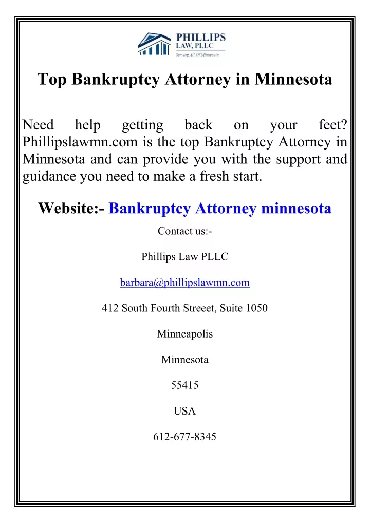 top bankruptcy attorney in minnesota