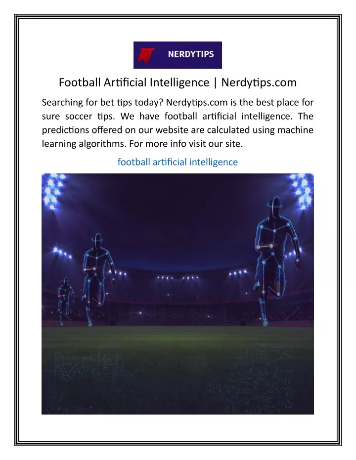 football artificial intelligence nerdytips com