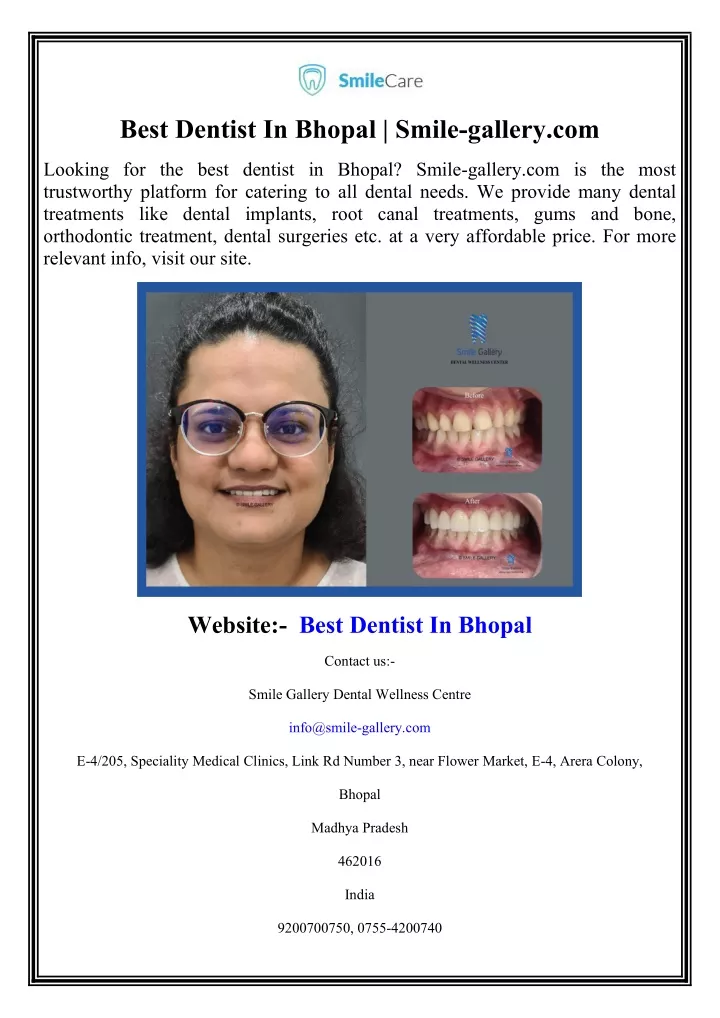 best dentist in bhopal smile gallery com
