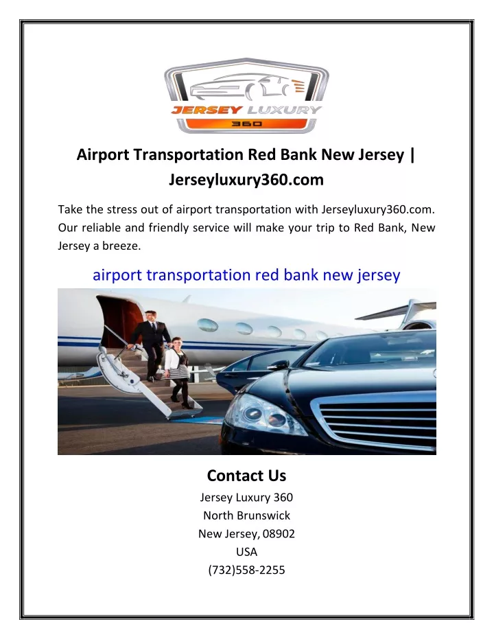 airport transportation red bank new jersey