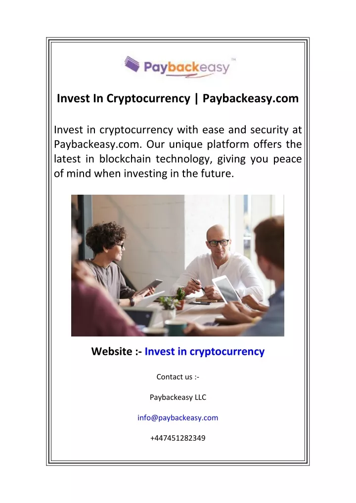 invest in cryptocurrency paybackeasy com