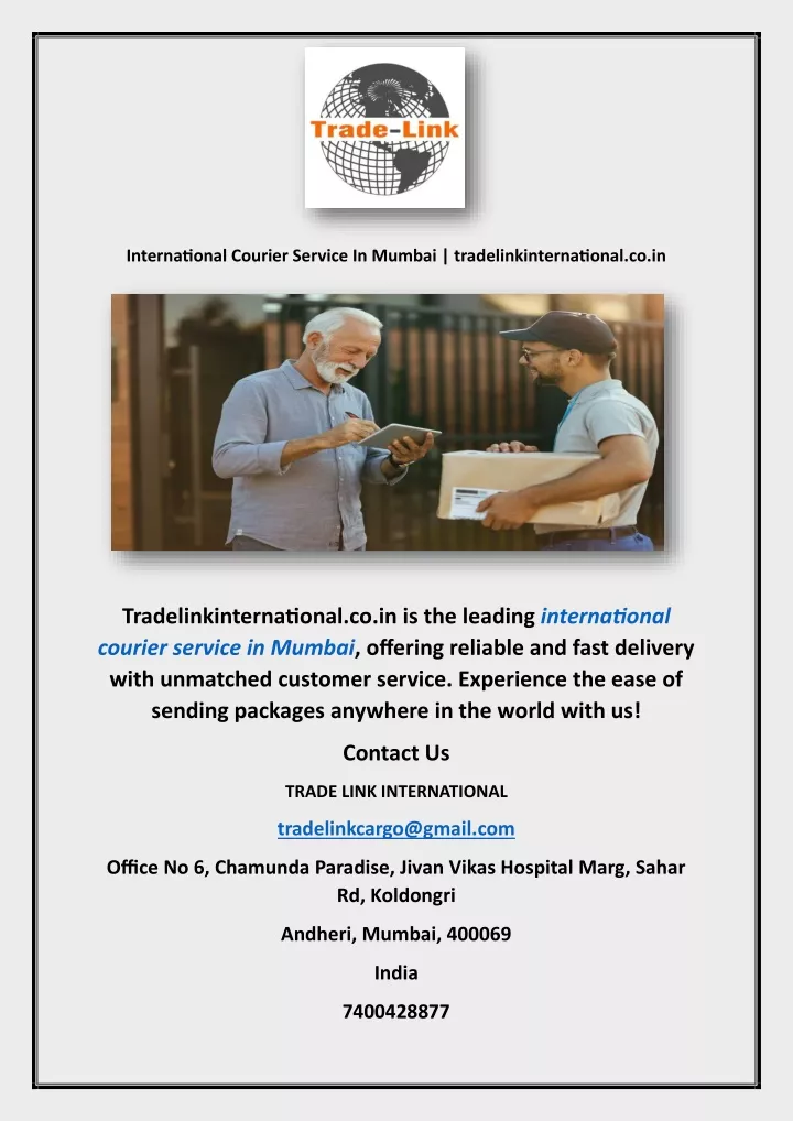 international courier service in mumbai