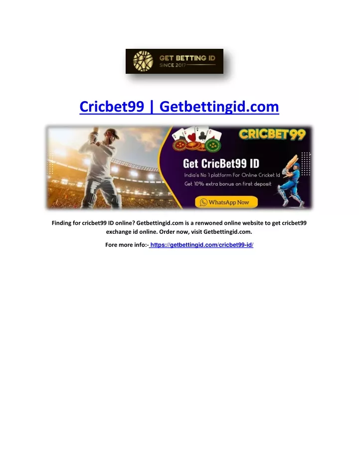 cricbet99 getbettingid com