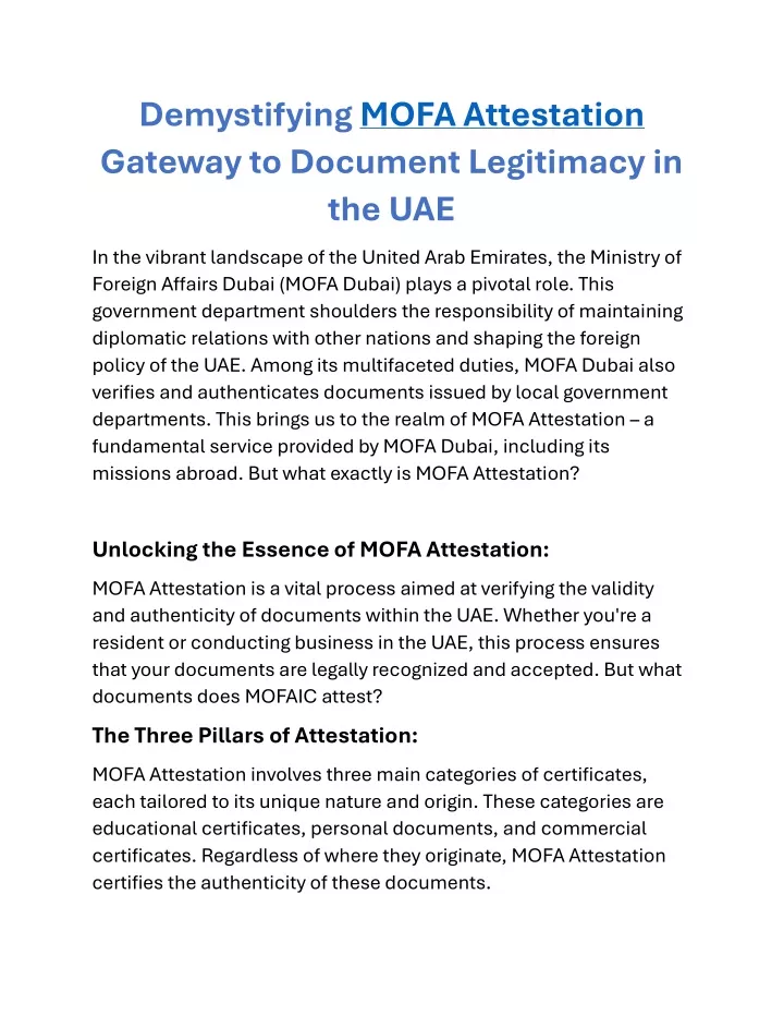 demystifying mofa attestation gateway to document