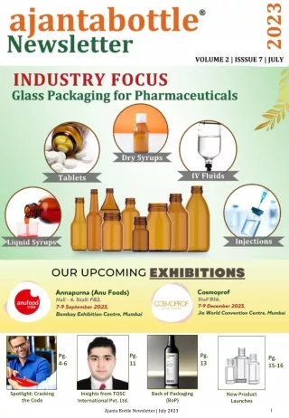 Industry Focus Glass Packaging for Pharmaceuticals-Ajanta Bottle Newsletter