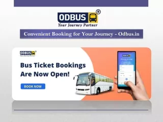 Convenient Booking for Your Journey - Odbus.in