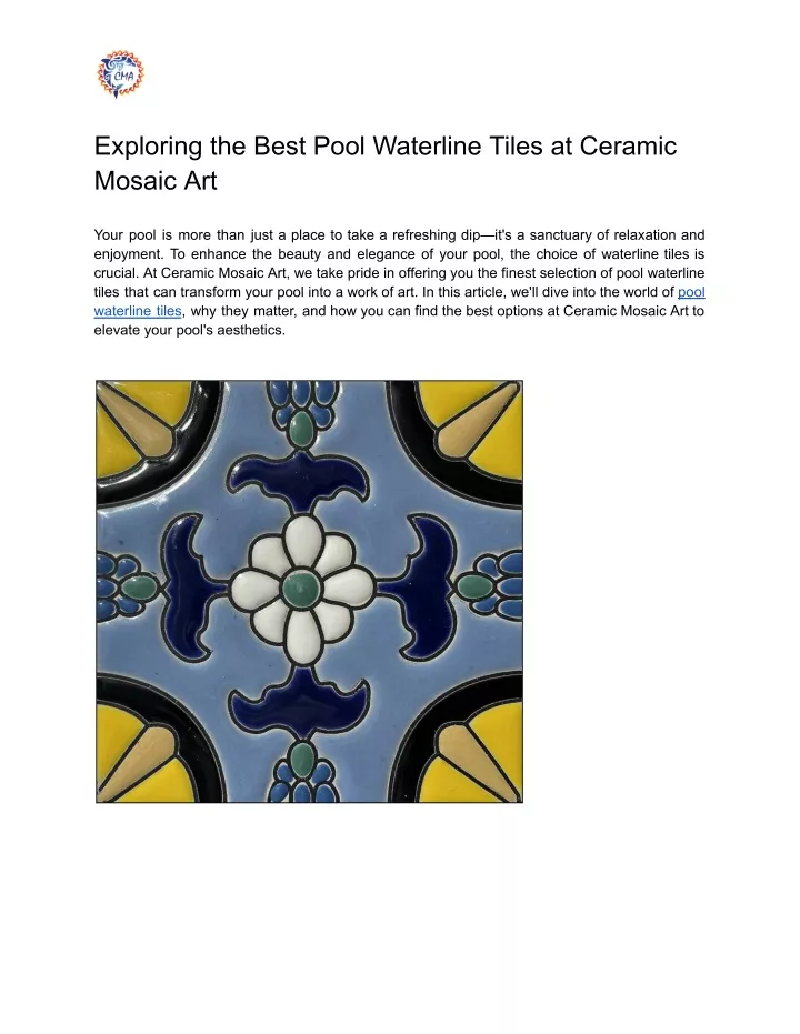 exploring the best pool waterline tiles