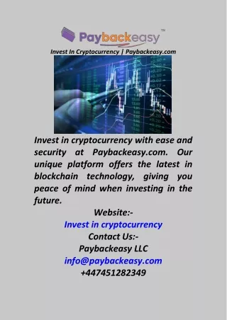 invest in cryptocurrency paybackeasy com