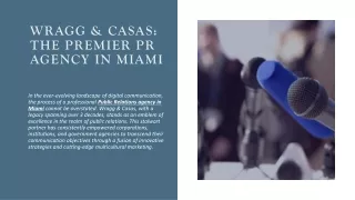 Wragg & Casas The Premier PR Agency in Miami