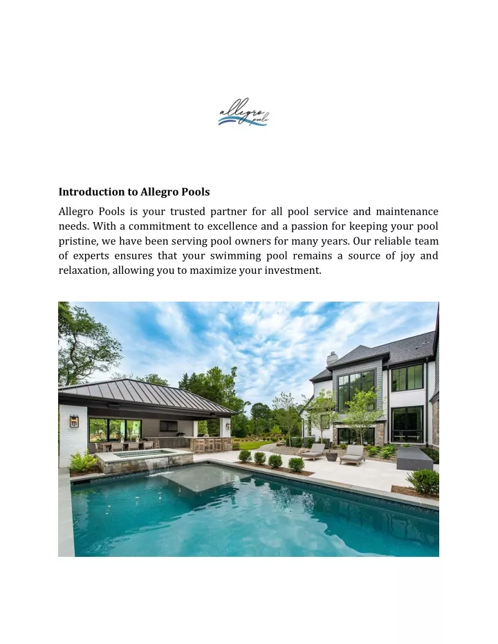 introduction to allegro pools