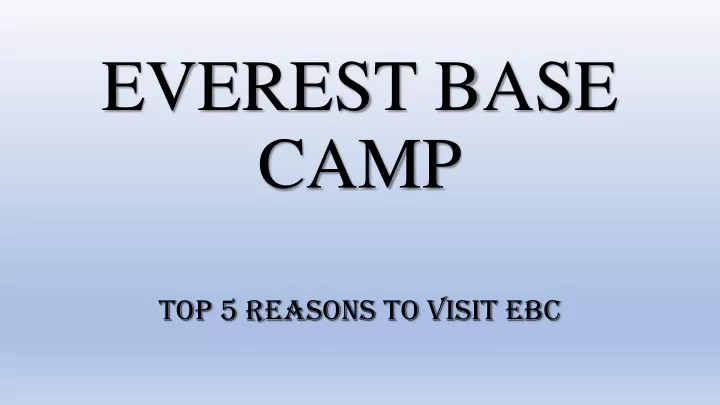 everest base camp