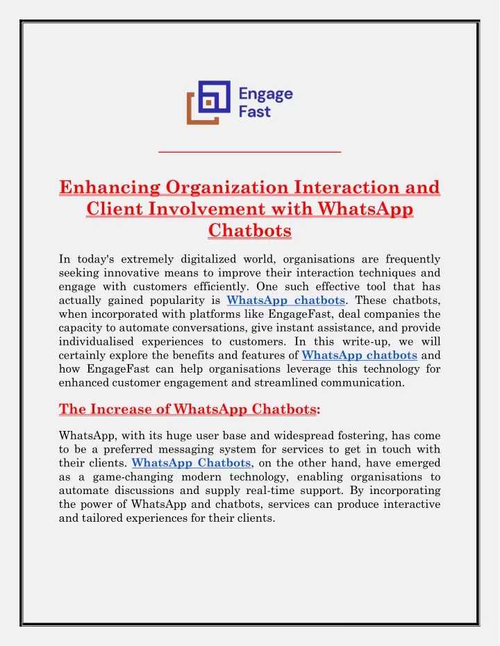 enhancing organization interaction and client