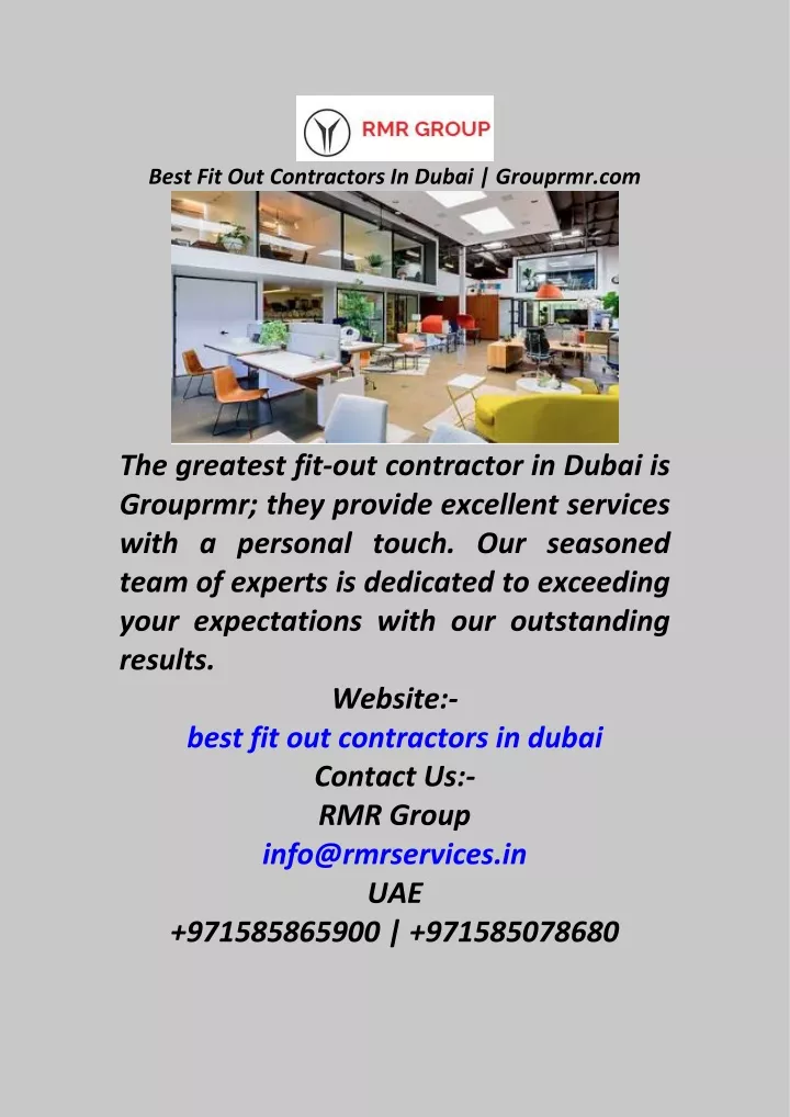 best fit out contractors in dubai grouprmr com