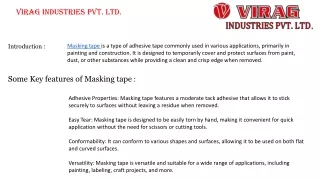 Masking Tape Manufacturers, Suppliers in India.