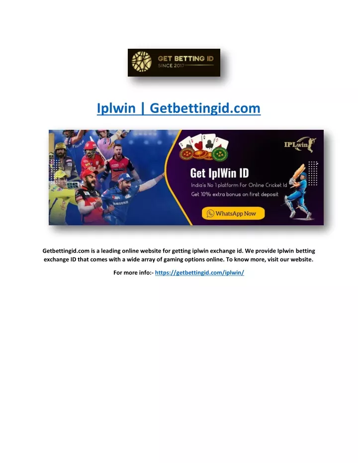 iplwin getbettingid com