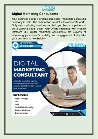 Digital Marketing Consultants