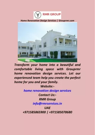 Home Renovation Design Services  Grouprmr.com