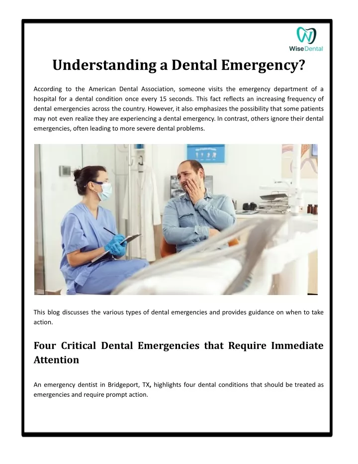 understanding a dental emergency