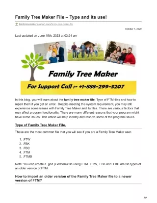 Family Tree Maker File