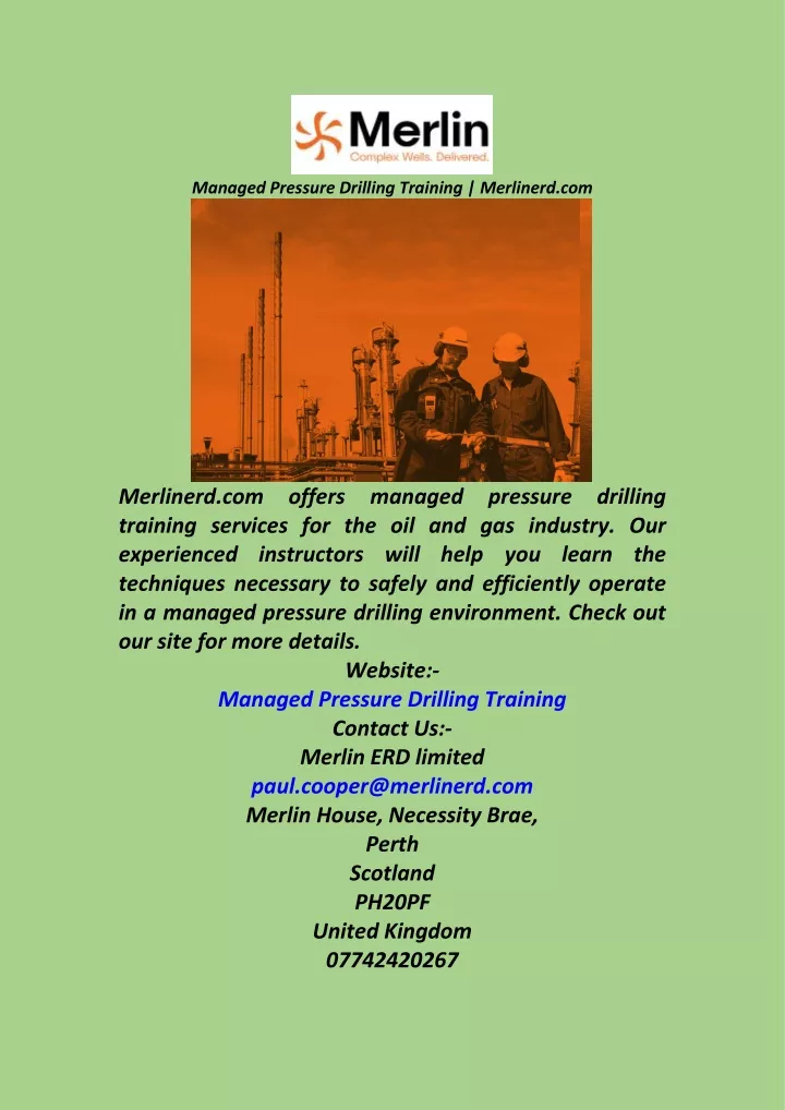 managed pressure drilling training merlinerd com