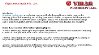 Structural Glazing Tape Manufacturers India.