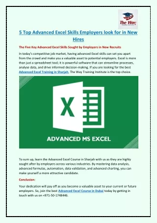 5 top advanced excel skills employers look