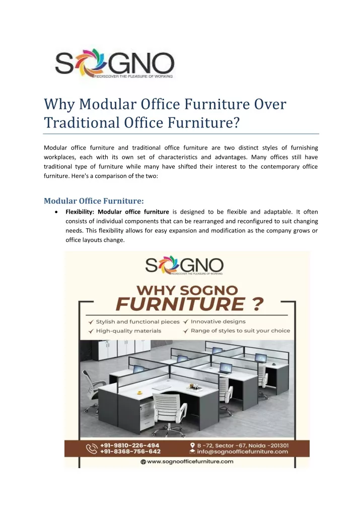 why modular office furniture over traditional