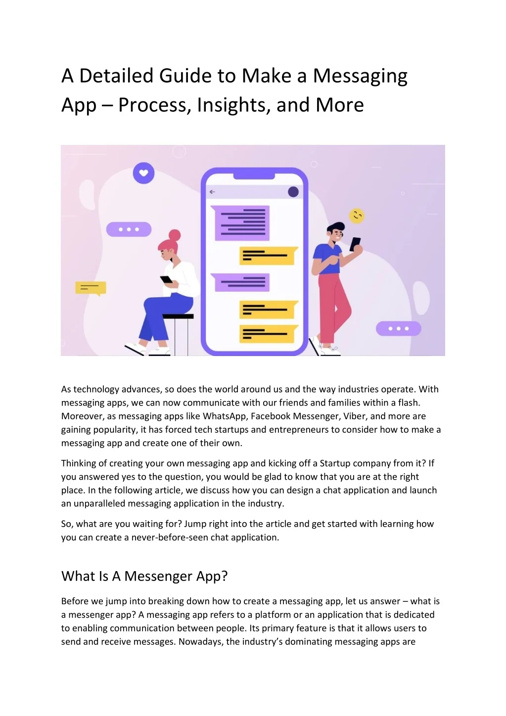 PPT - A Detailed Guide to Make A Messaging App – Process, Insights, And ...