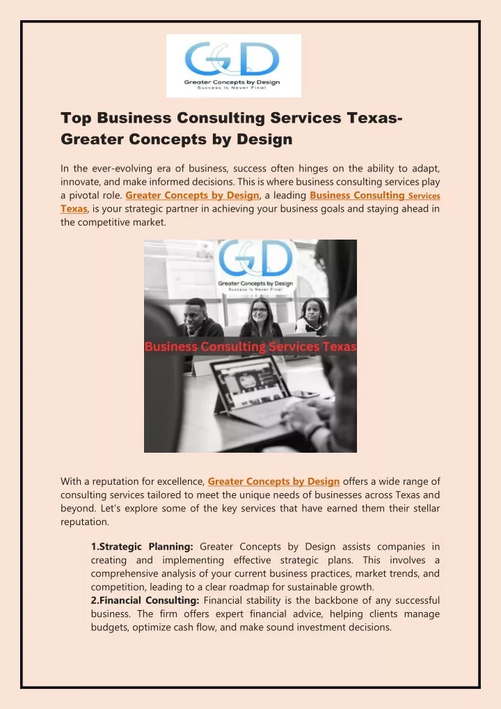 top business consulting services texas greater