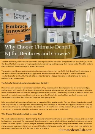 Why Choose Ultimate Dental NJ for Dentures and Crowns