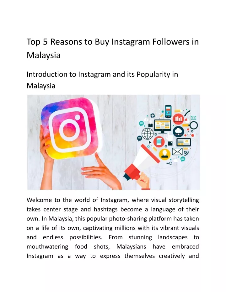 top 5 reasons to buy instagram followers