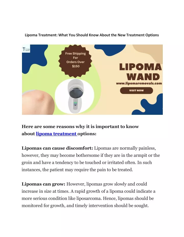 lipoma treatment what you should know about