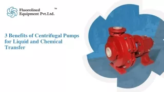 3 Benefits of Centrifugal Pumps for Liquid and Chemical Transfer