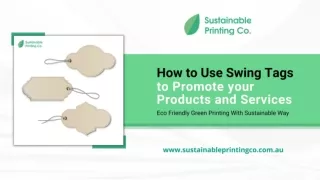 How to Use Swing Tags to Promote your Products and Services