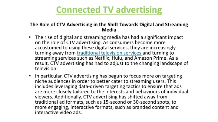 connected tv advertising