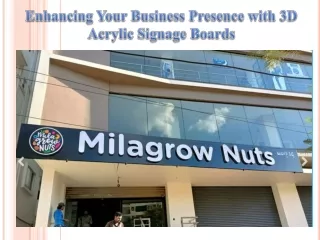 Enhancing Your Business Presence with 3D Acrylic Signage Boards