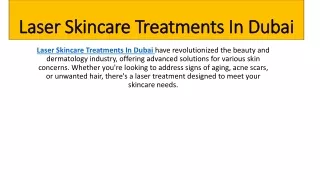 Laser Skincare  Dubai