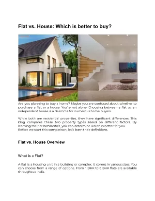 Apartment vs. House Making the Right Home Investment