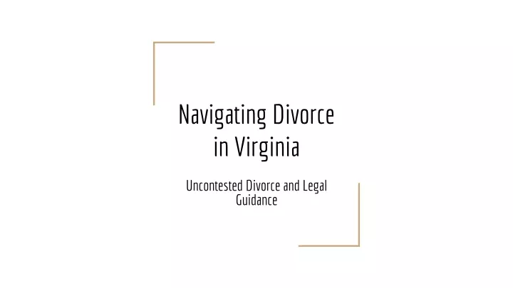 navigating divorce in virginia