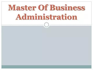 master of business administration