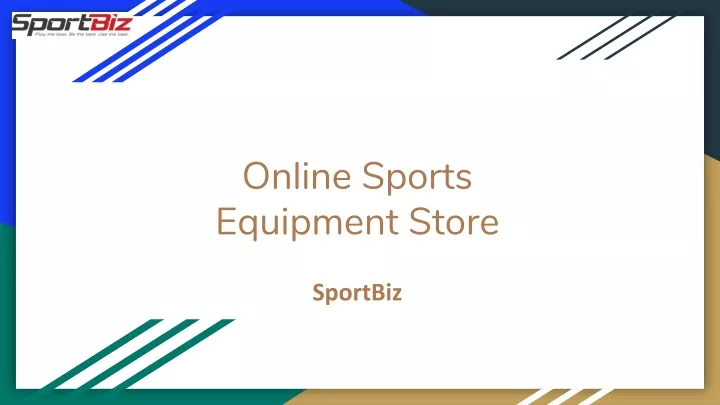 online sports equipment store