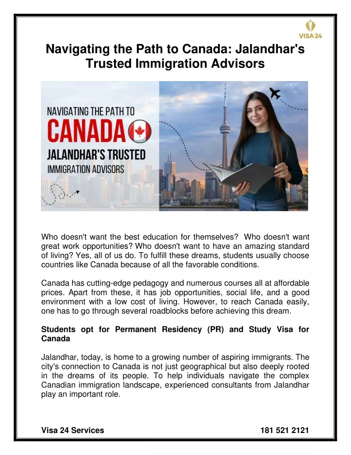navigating the path to canada jalandhar s trusted