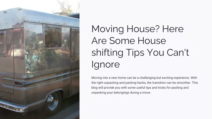 moving house here are some house shifting tips