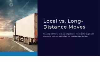 Local vs. LongDistance Moves