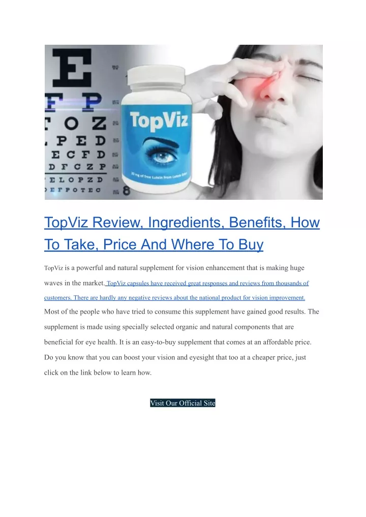 topviz review ingredients benefits how to take