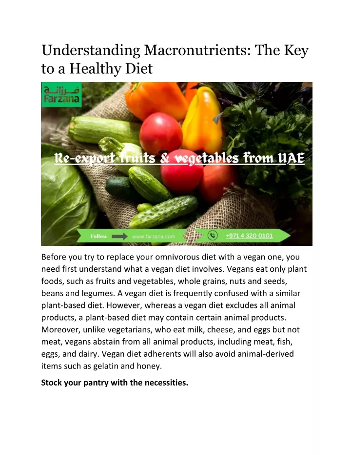 understanding macronutrients the key to a healthy