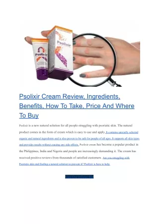 psolixir cream review ingredients benefits