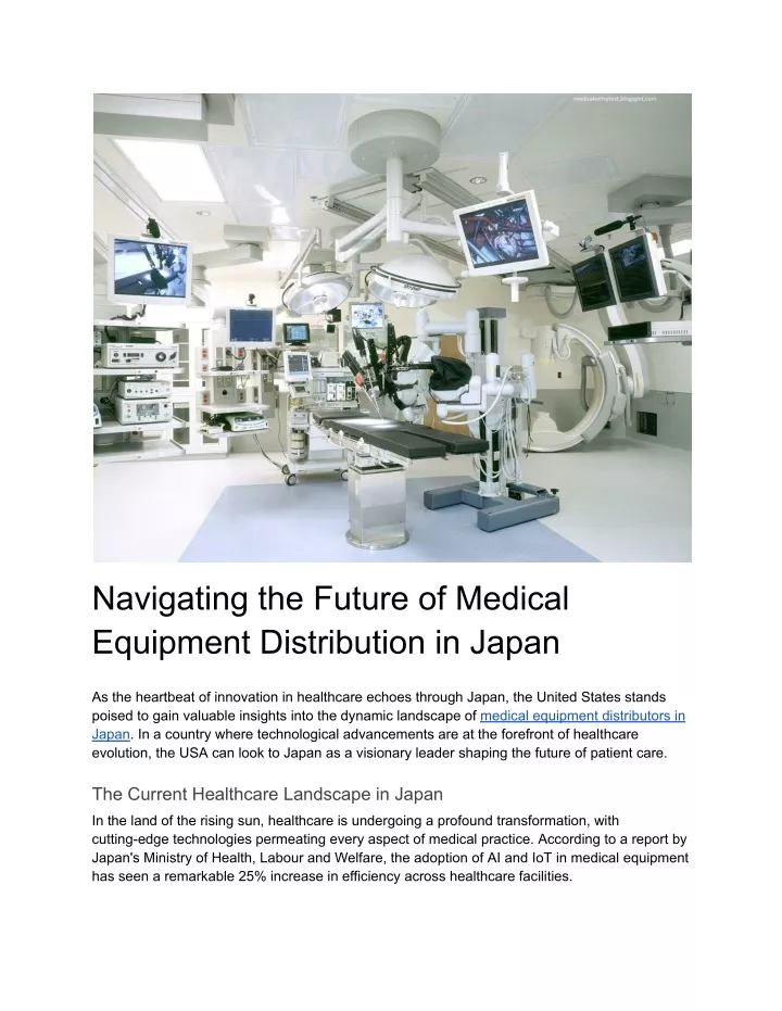 navigating the future of medical equipment