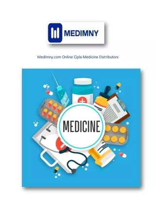 Medimny.com Online Cipla Medicine Distributors