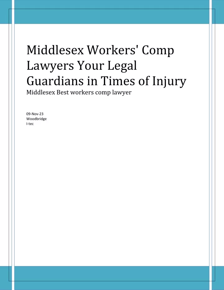 middlesex workers comp lawyers your legal